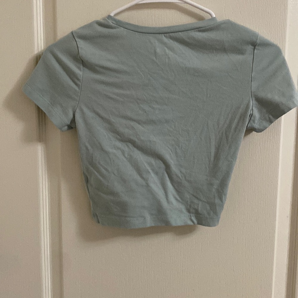 Blue crop tee